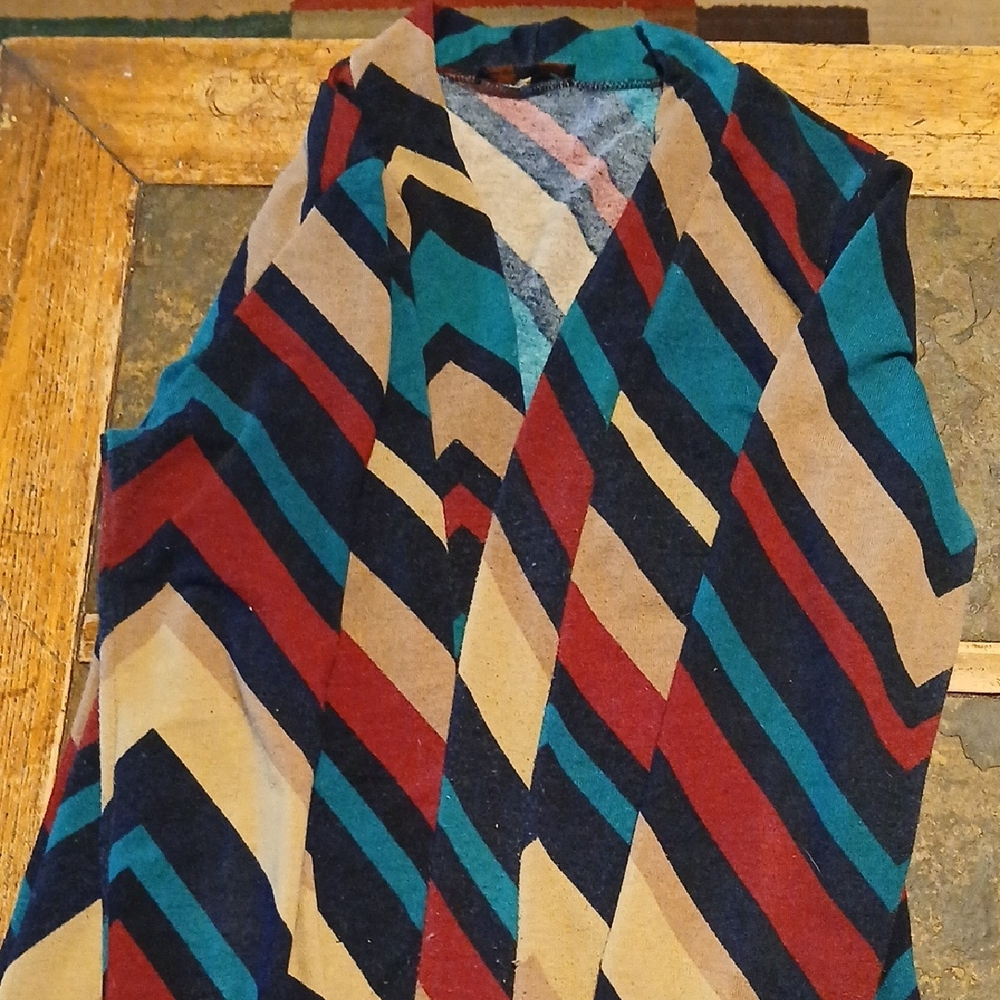 Orange Caramel Chevron Cardigan